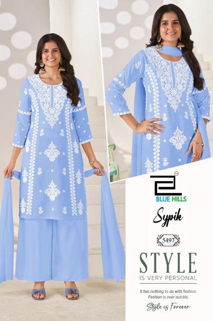 Blue hills sypik 3pcs kurtis wholesale